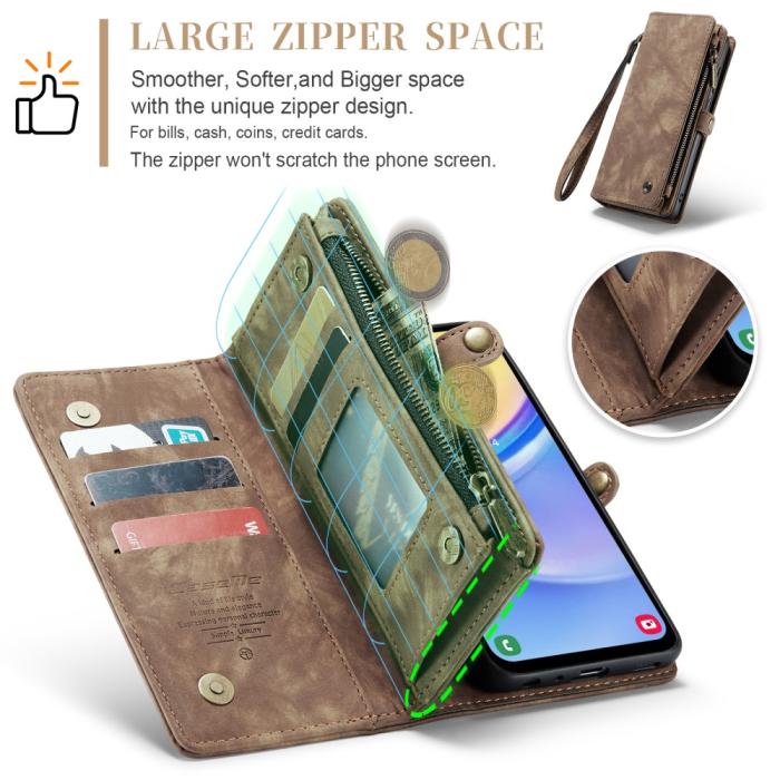 Bild 6, CASEME Samsung Galaxy A16 Fodral Multifuntionell Brun