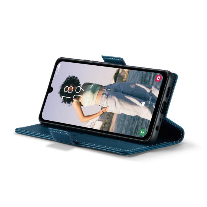 Bild 4, CASEME Samsung Galaxy A16 Fodral Läder RFID Blå