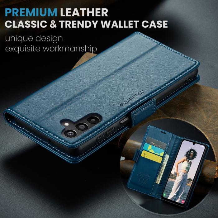 Bild 5, CASEME Samsung Galaxy A16 Fodral Läder RFID Blå