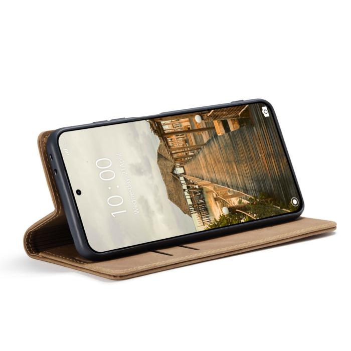 Bild 4, CASEME Xiaomi 14T Pro Fodral Flip Läder Brun