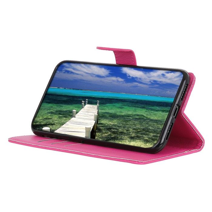 Bild 2, Xiaomi 14 Ultra Fodral Litchi Läder Rosa