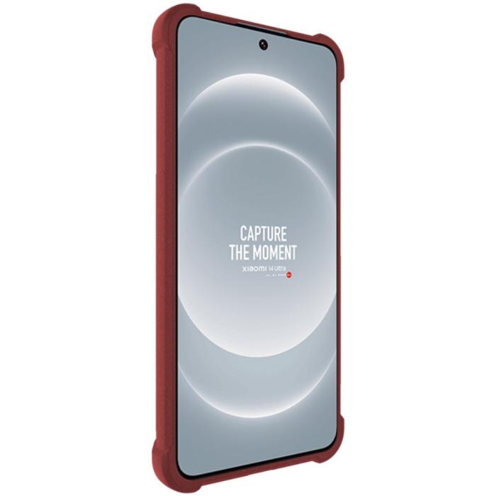 Bild 6, IMAK Xiaomi 14 Ultra Skal TPU AirBag Hörn Matt Röd