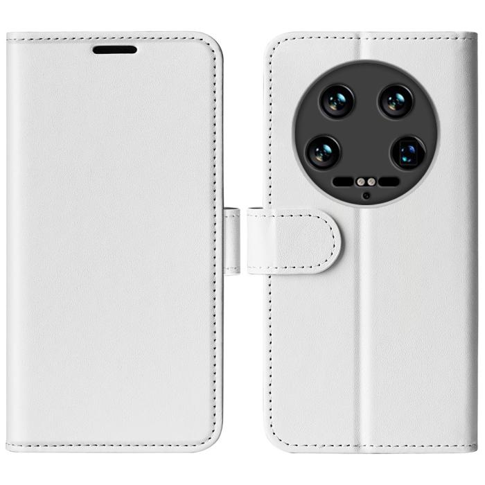 Bild 1, Xiaomi 14 Ultra Fodral Crazy Horse Läder Vit