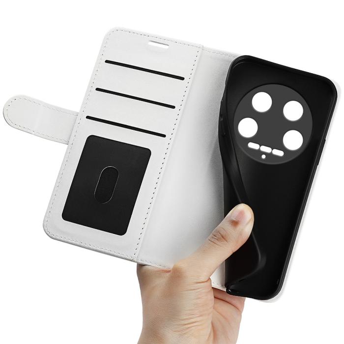 Bild 4, Xiaomi 14 Ultra Fodral Crazy Horse Läder Vit