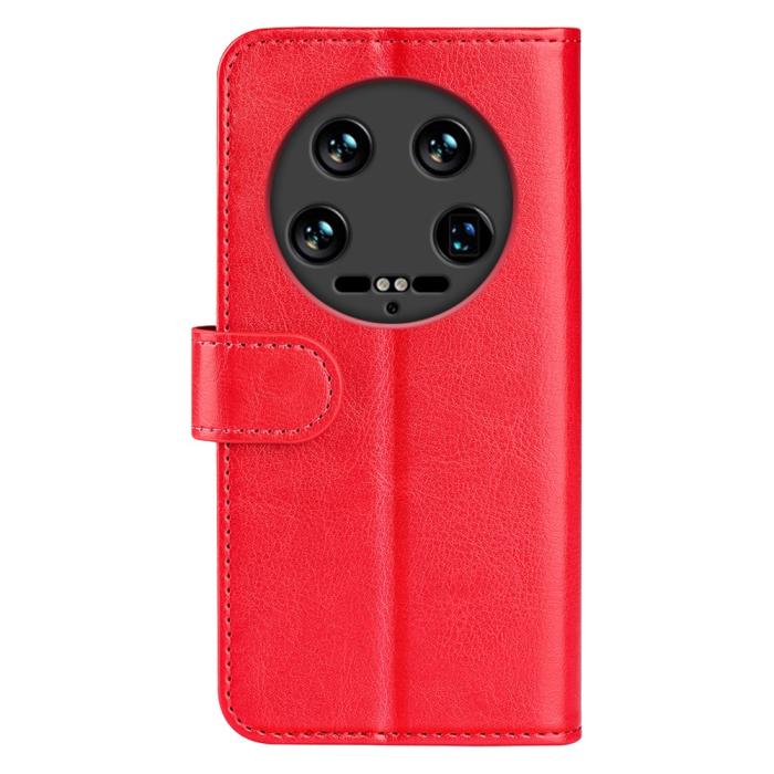 Bild 6, Xiaomi 14 Ultra Fodral Crazy Horse Läder Röd