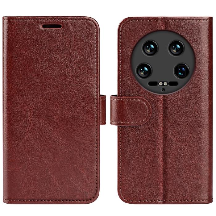 Bild 1, Xiaomi 14 Ultra Fodral Crazy Horse Läder Brun