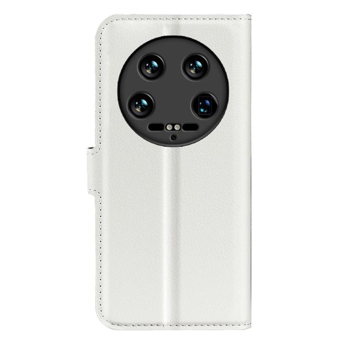 Bild 6, Xiaomi 14 Ultra Fodral Litchi Läder Vit
