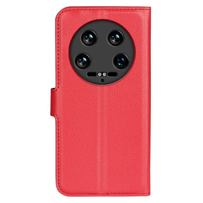Bild 6, Xiaomi 14 Ultra Fodral Litchi Läder Röd