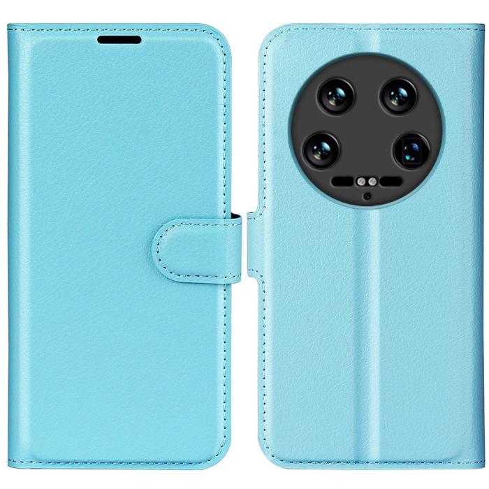 Bild 1, Xiaomi 14 Ultra Fodral Litchi Läder Blå