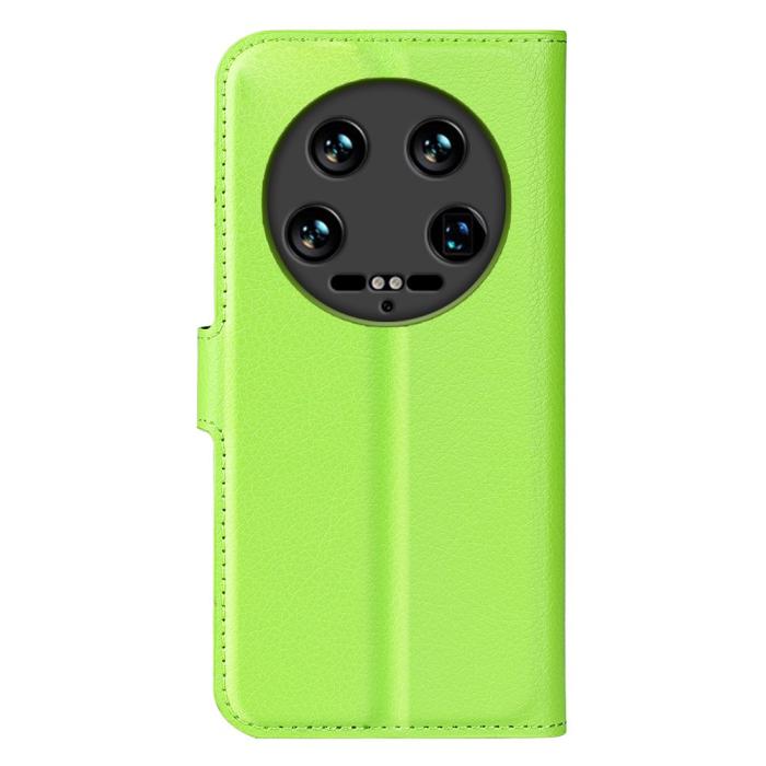 Bild 6, Xiaomi 14 Ultra Fodral Litchi Läder Grön