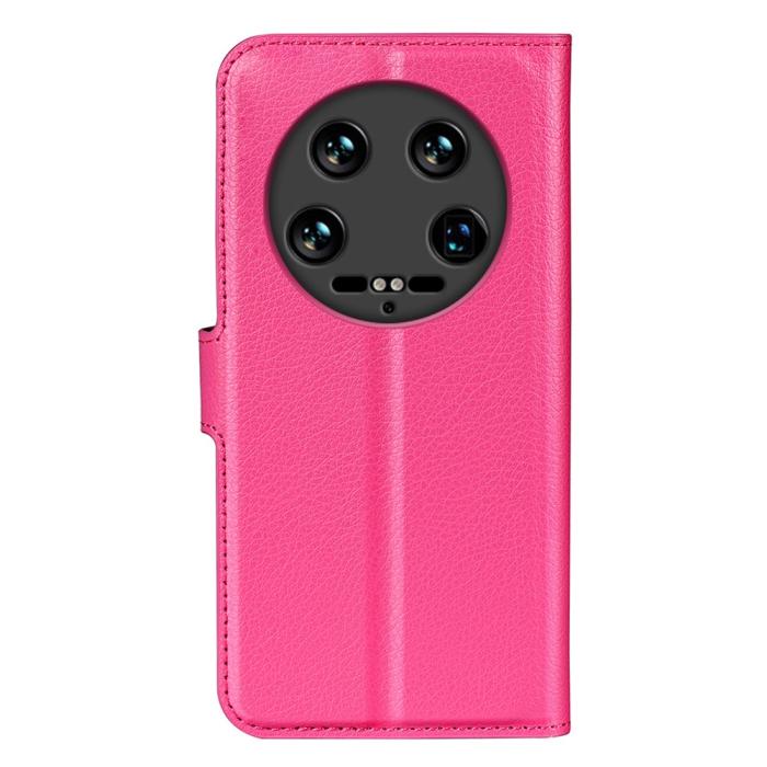 Bild 6, Xiaomi 14 Ultra Fodral Litchi Läder Rosa