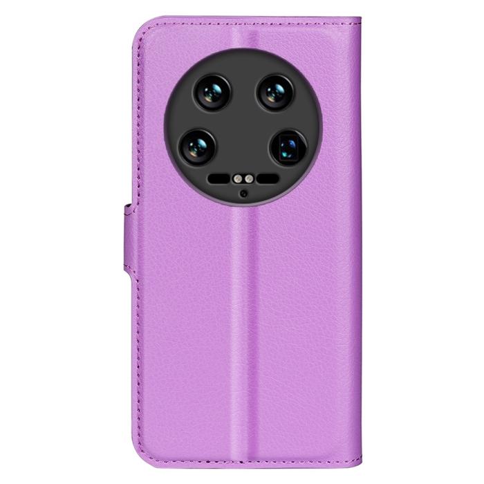 Bild 6, Xiaomi 14 Ultra Fodral Litchi Läder Lila