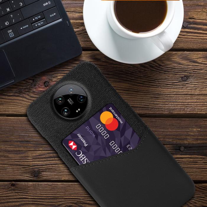 Bild 2, Xiaomi 14 Ultra Skal Med Kortfack Läder Svart