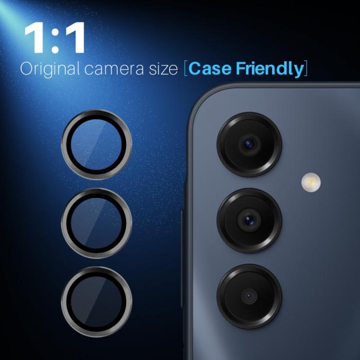 Bild 5, NORTHJO Samsung Galaxy A16 Linsskydd Härdat Glas Svart