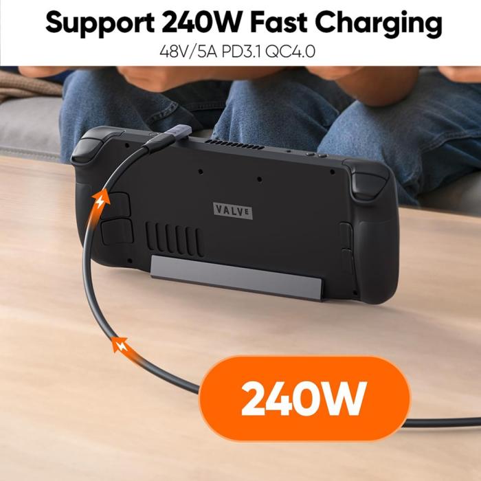 Bild 2, CableCreation USB-C Hona - USB-C Hane Adapter Grå