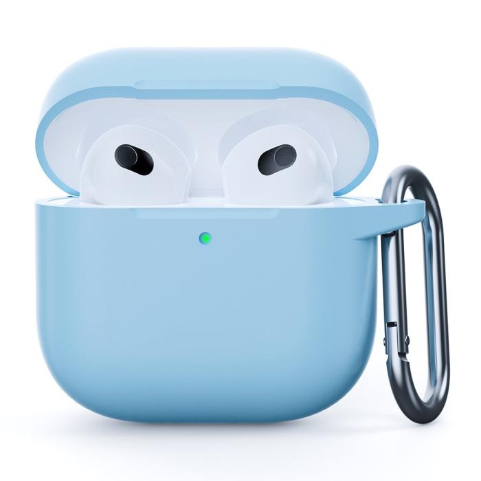 Bild 1, AirPods 4 Skal Med Krok Silikon Blå