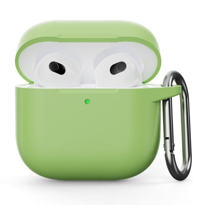 Bild 1, AirPods 4 Skal Med Krok Silikon Grön