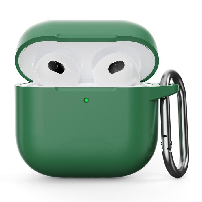 Bild 1, AirPods 4 Skal Med Krok Silikon Grön