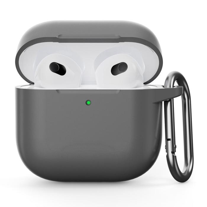 Bild 1, AirPods 4 Skal Med Krok Silikon Grå