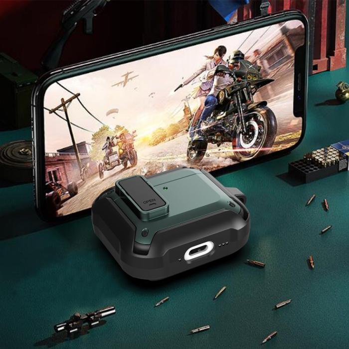 Bild 6, AirPods 4 Skal Shockproof Hybrid Armor Grön