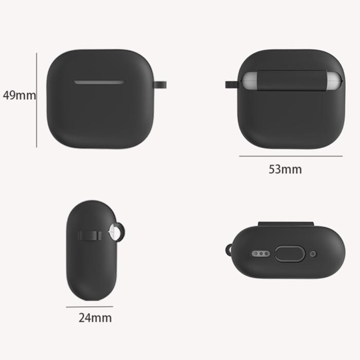 Bild 5, AirPods 4 Skal Med Karbinhake Inkl. Fodral Mörk Blå