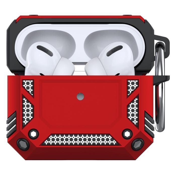 Bild 6, AirPods 4 Skal Med Karbinhake Hybrid Röd