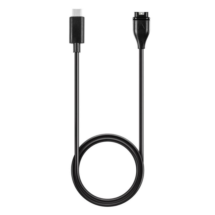 Bild 1, 1 m Garmin Fenix Smartwatch USB-A Laddare Svart