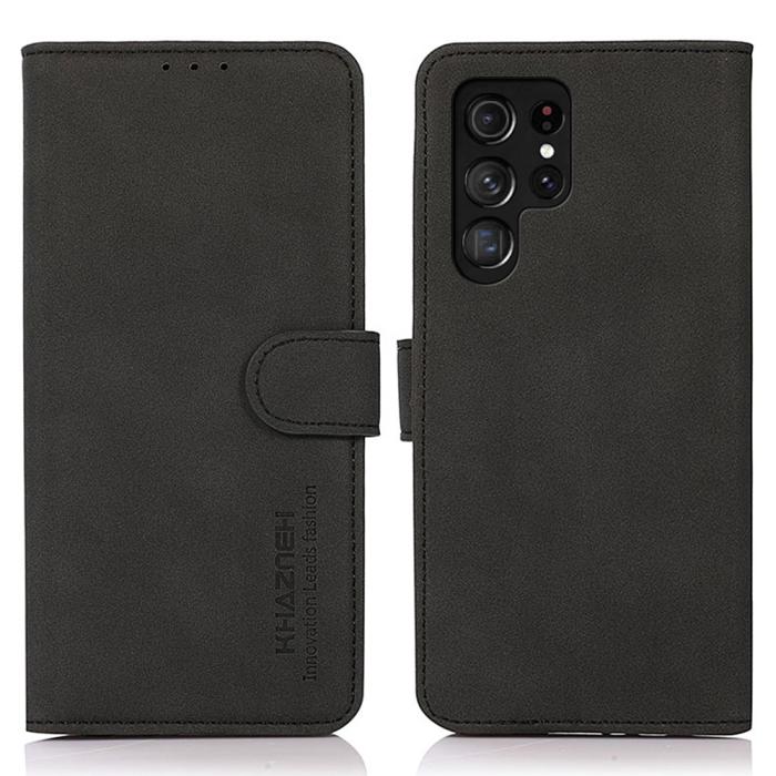 Bild 1, KHAZNEH Samsung Galaxy S25 Ultra Fodral Retro Läder Svart