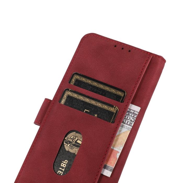 Bild 5, KHAZNEH Samsung Galaxy S25 Ultra Fodral Retro Läder Röd