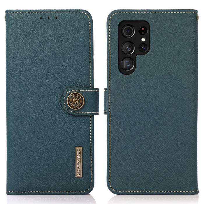 Bild 1, KHAZNEH Samsung Galaxy S25 Ultra Fodral Äkta Läder Grön