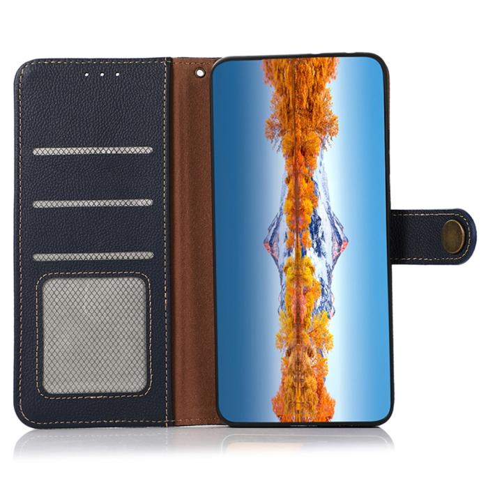 Bild 4, KHAZNEH Samsung Galaxy S25 Ultra Fodral Äkta Läder Blå