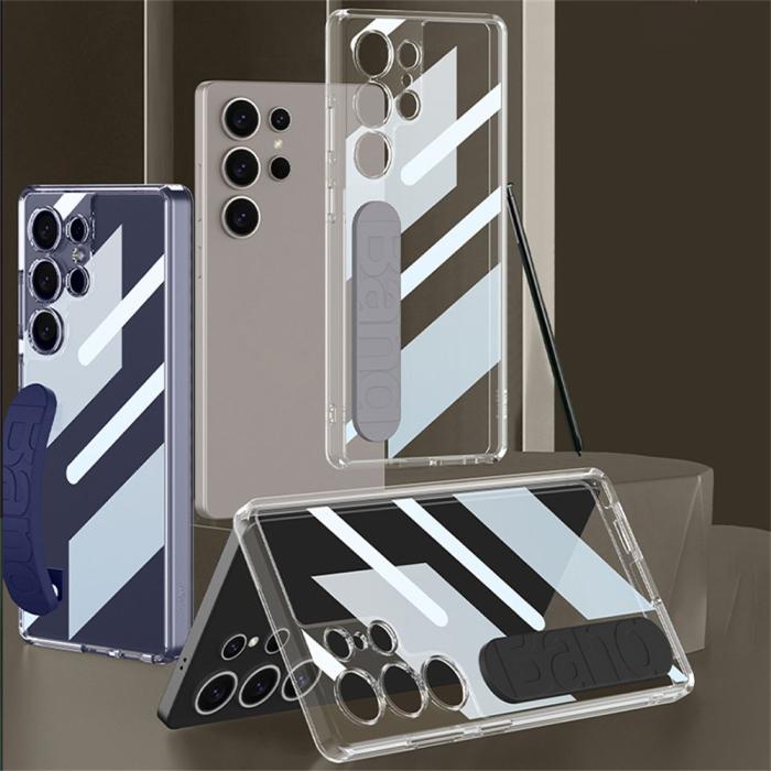 Bild 2, GKK Samsung Galaxy S25 Ultra Skal Hand Strap Hybrid Grå