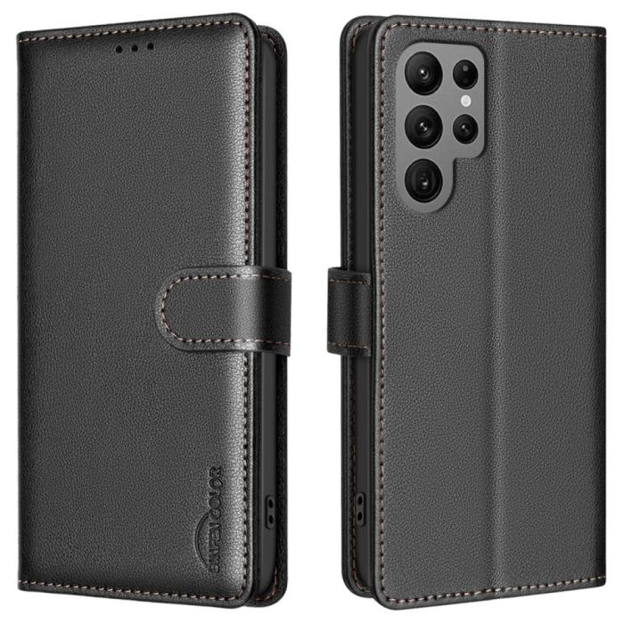 Bild 1, Samsung Galaxy S25 Ultra Fodral Läder RFID Svart