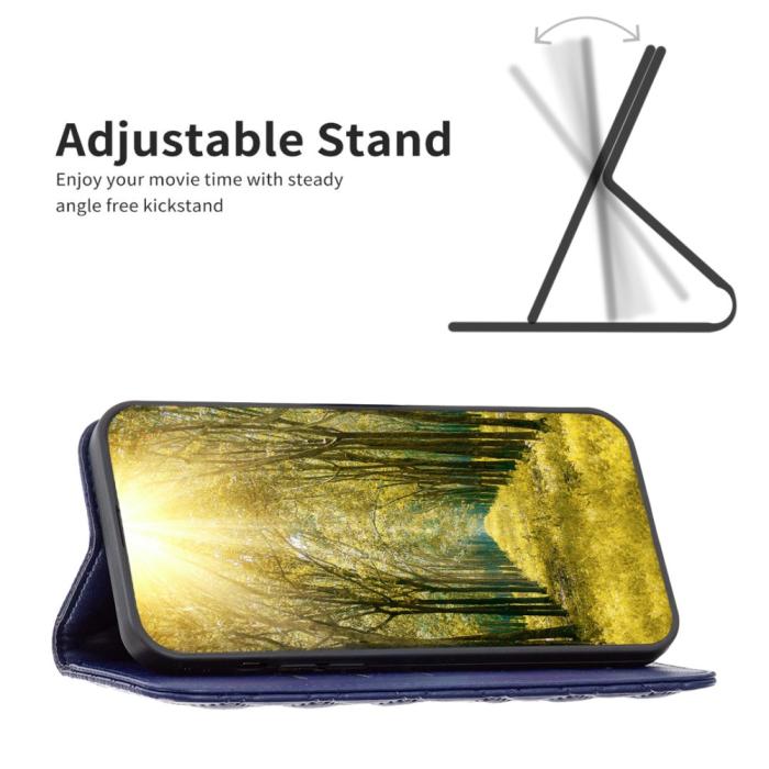 Bild 2, Samsung Galaxy S25 Ultra Fodral Flip Diamond Läder Blå