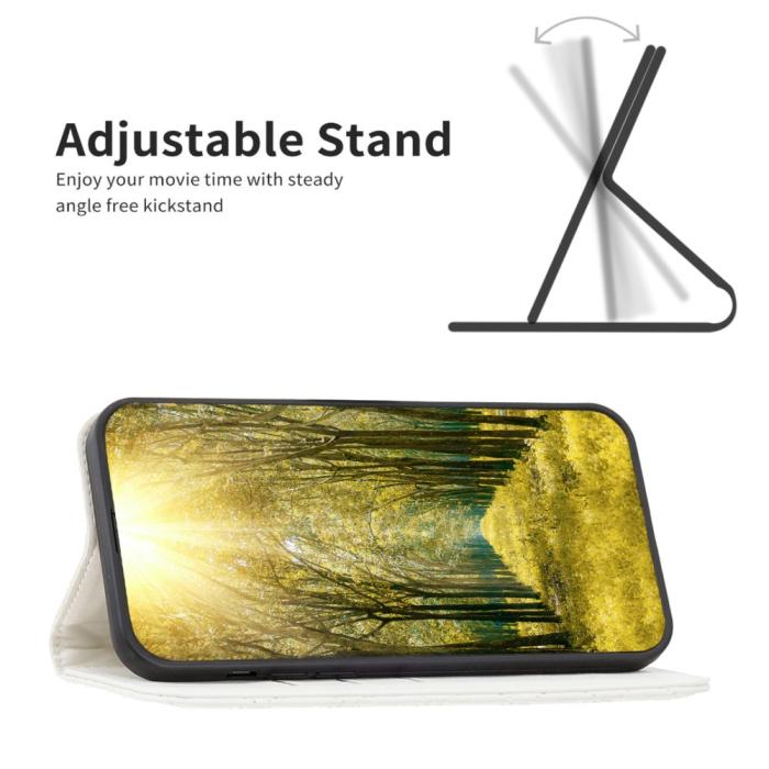 Bild 2, Samsung Galaxy S25 Ultra Fodral Flip Diamond Läder Vit