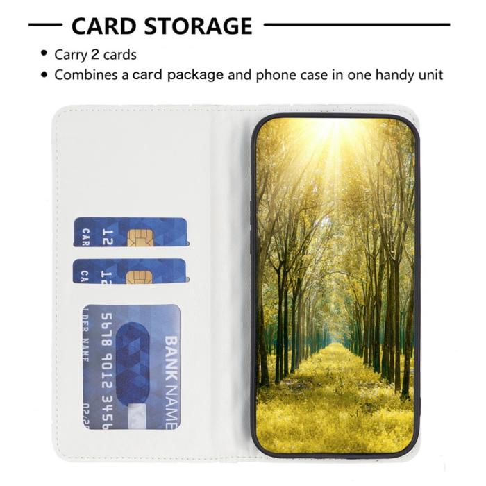 Bild 3, Samsung Galaxy S25 Ultra Fodral Flip Diamond Läder Vit