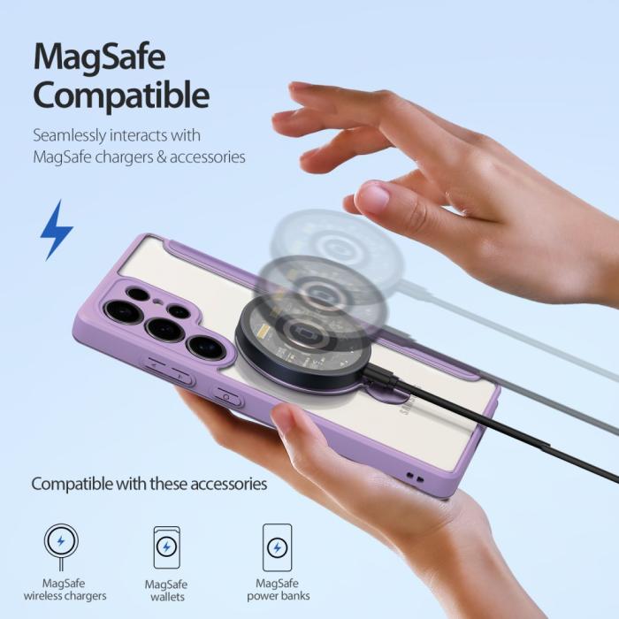 Bild 2, DUX DUCIS Galaxy S25 Ultra Fodral MagSafe Skin X Pro Lila