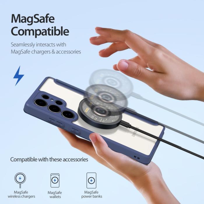 Bild 3, DUX DUCIS Galaxy S25 Ultra Fodral MagSafe Skin X Pro Blå