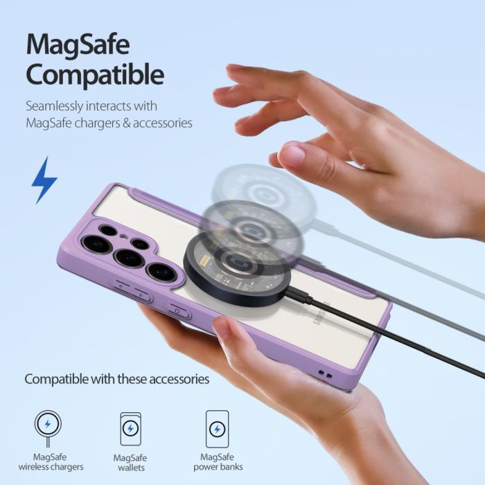 Bild 3, DUX DUCIS Galaxy S25 Ultra Fodral MagSafe Skin X Pro Lila