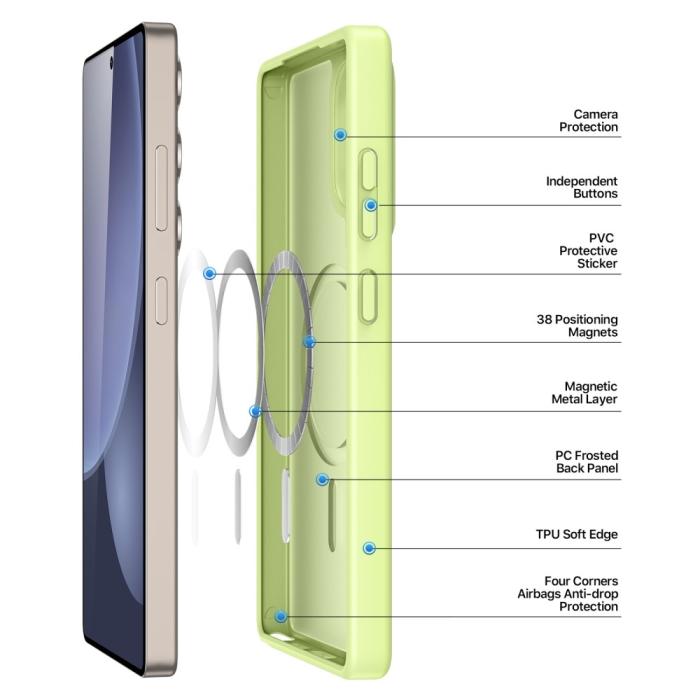 Bild 4, DUX DUCIS Galaxy S25 Ultra Skal MagSafe Yind Series Lime