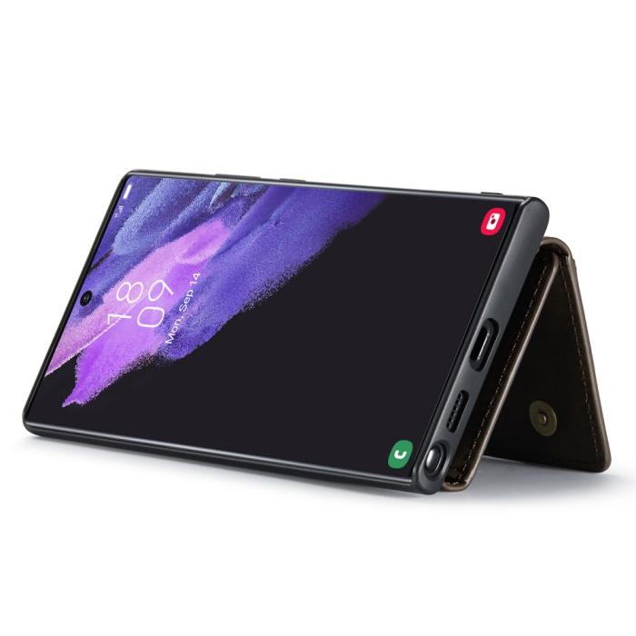 Bild 3, DG.MING Galaxy S25 Ultra Skal Med Magnetisk Plånbok Brun