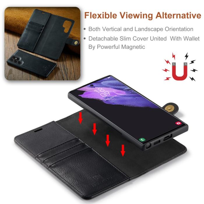 Bild 6, DG.MING Galaxy S25 Ultra 2in1 Magnet Fodral / Skal Svart