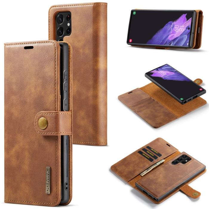 Bild 1, DG.MING Galaxy S25 Ultra 2in1 Magnet Fodral / Skal Brun