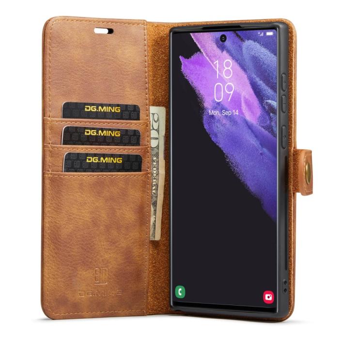 Bild 2, DG.MING Galaxy S25 Ultra 2in1 Magnet Fodral / Skal Brun