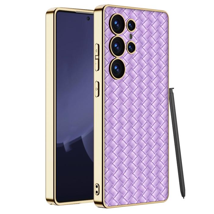 Bild 1, GKK Samsung Galaxy S25 Ultra Skal Vävd Hybrid Läder Lila