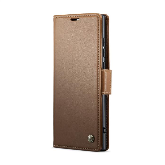 Bild 2, CASEME Galaxy S25 Ultra Fodral RFID Slim Läder Brun