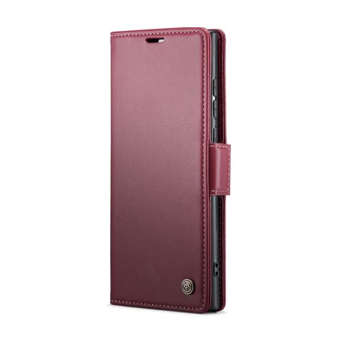Bild 2, CASEME Galaxy S25 Ultra Fodral RFID Slim Läder Röd