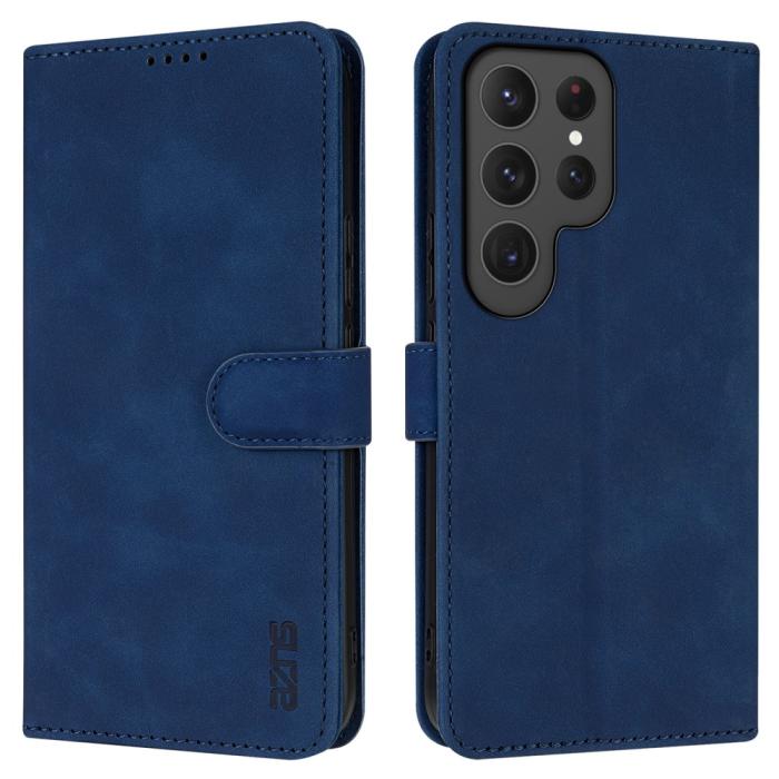 Bild 1, AZNS Samsung Galaxy S25 Ultra Fodral Läder Blå