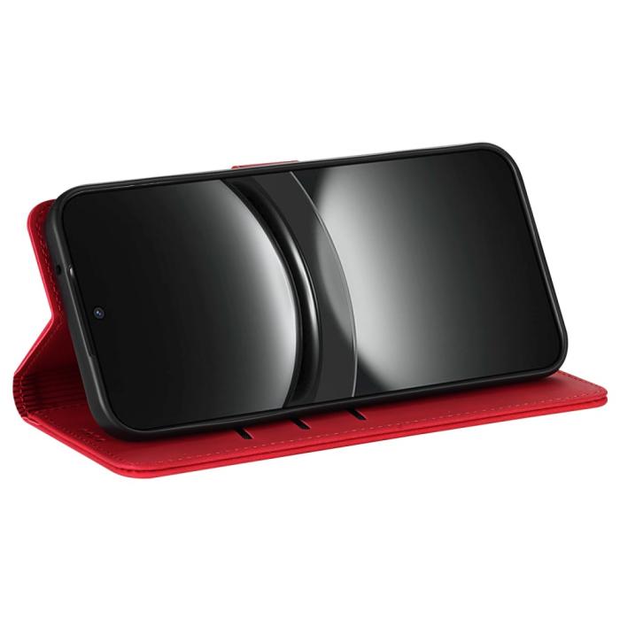 Bild 3, AZNS Samsung Galaxy S25 Ultra Fodral Läder Röd