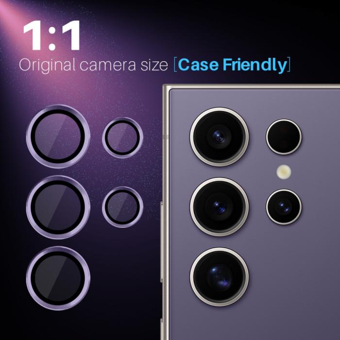 Bild 4, NORTHJO Galaxy S25 Ultra Linsskydd Härdat Glas Lila